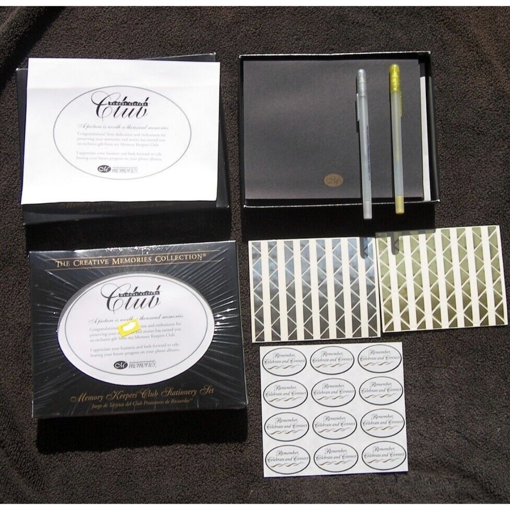 Creative Memories Memory Keepers Club Stationery Sets Brand New & Blank